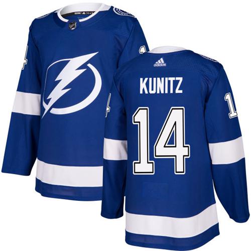 Adidas Lightning #14 Chris Kunitz Blue Home Authentic Stitched NHL Jersey - Click Image to Close